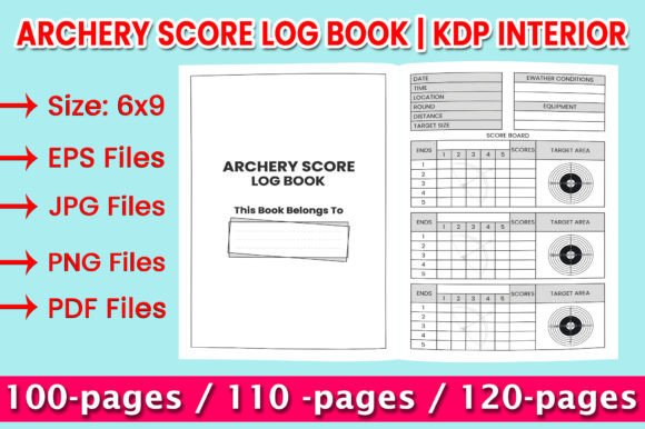 Download Archery Score Log Book | KDP Interior - Log Collection
