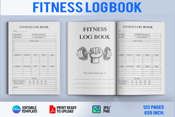Download Fitness Log Book KDP Interior - Log Collection