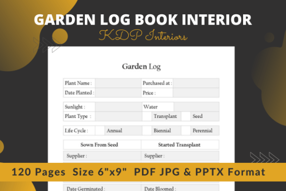 Download Garden Log Book Interiors Kdp - Log Collection